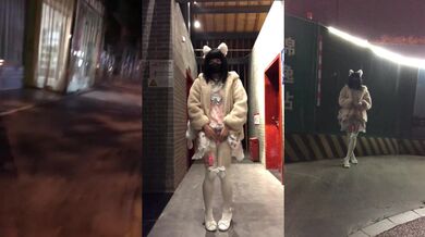 可爱CD奶咪 ：穿着lolita外出寻刺激，在公厕门口玩跳蛋呢，心里紧张的要死！